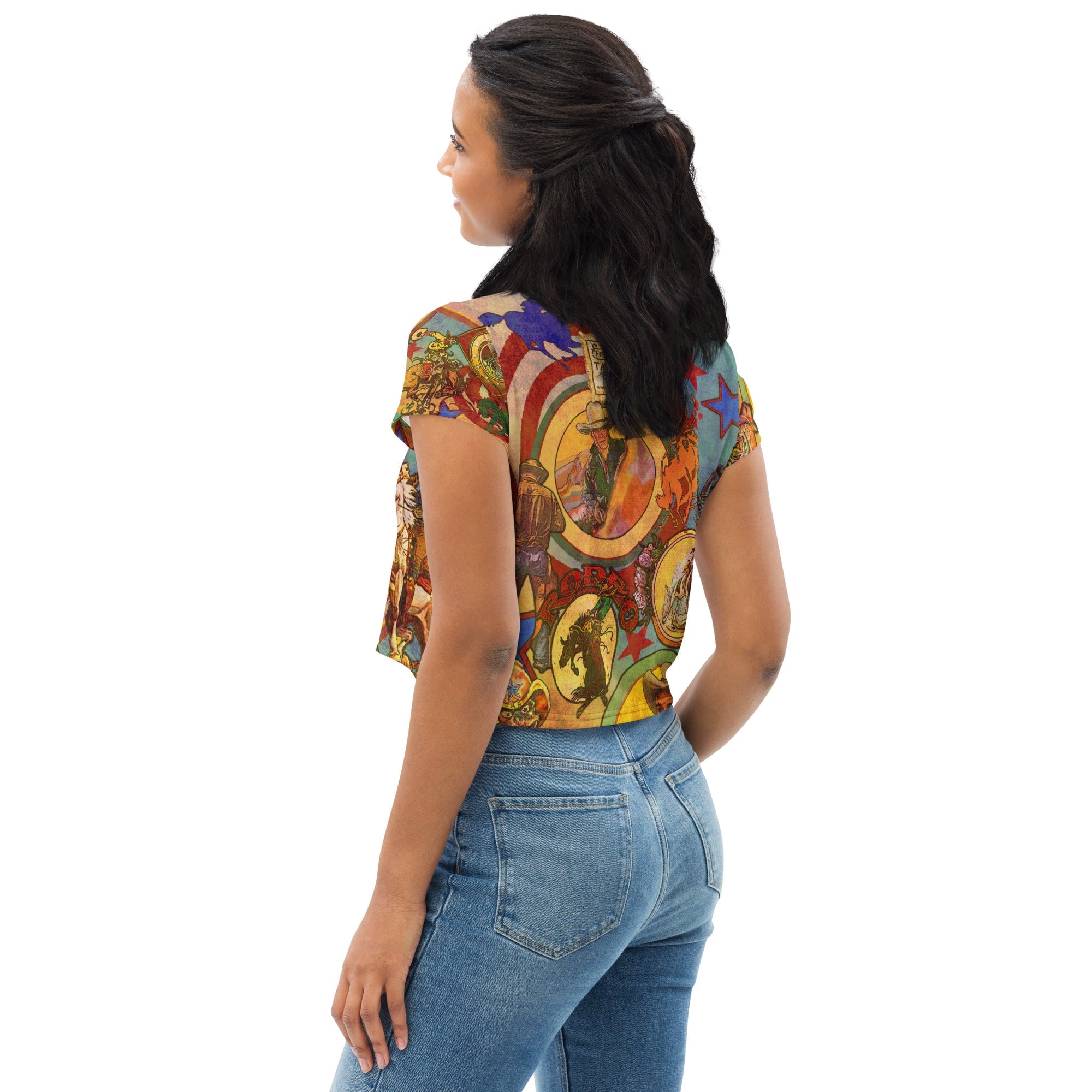 "COWGIRL TATTOO" CROP TOP FOR WOMEN