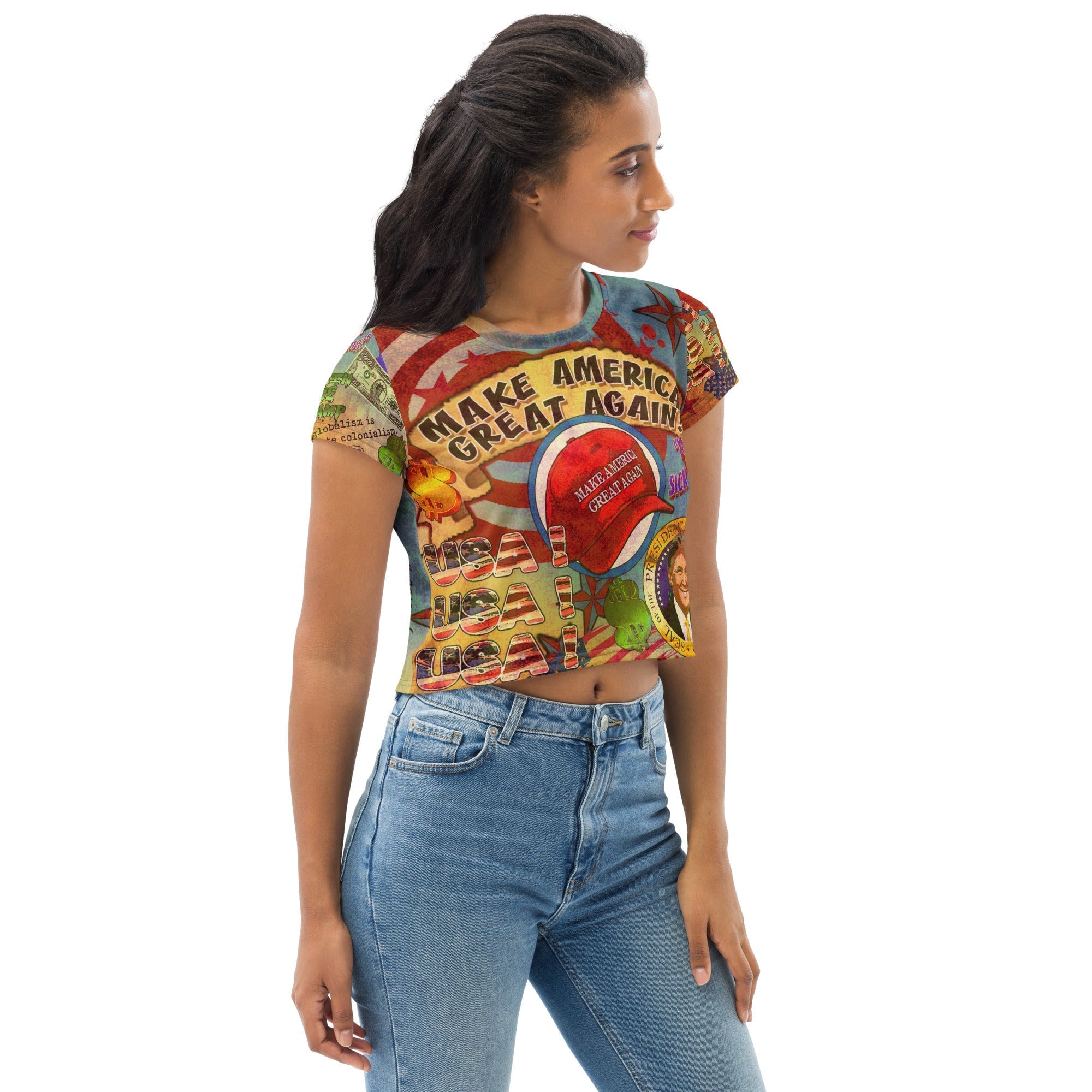 The "MAKE AMERICA GREAT AGAIN" CROP TOP for women