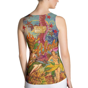 "THE ALOHA TATTOO TANK"; Women's Tank