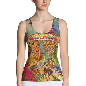 "THE ALOHA TATTOO TANK"; Women's Tank